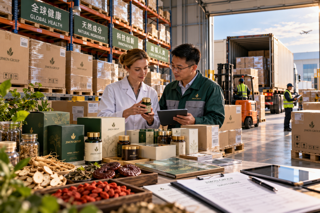 Готовая продукция JIMON GROUP и международная дистрибуция после производственного и качественного контроля